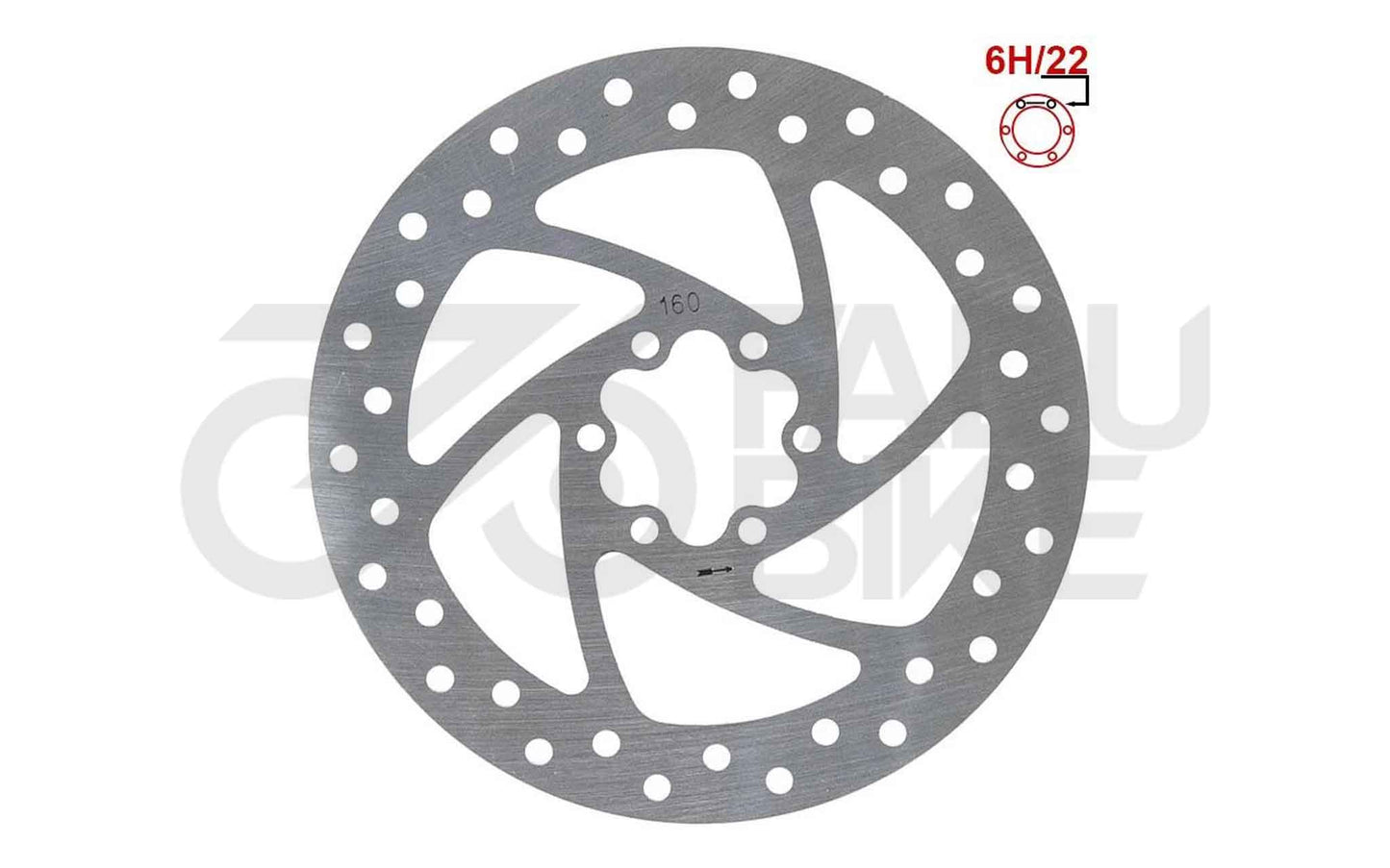 E-Scooter Bremsscheibe 160 mm 6H – Silber