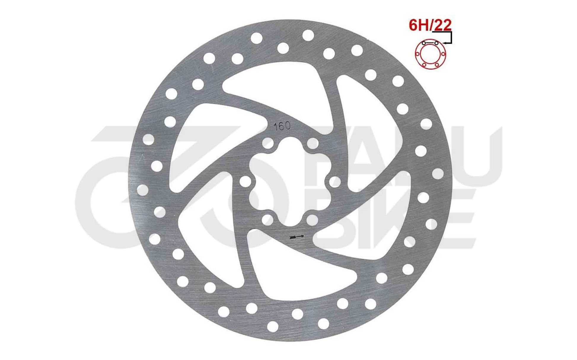 E-Scooter Bremsscheibe 160 mm 6H – Silber