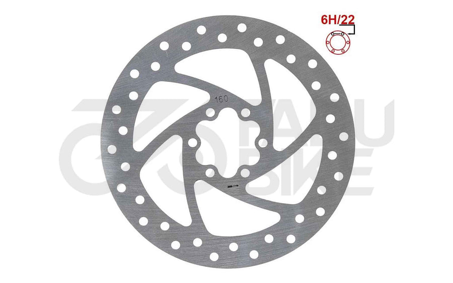 E-Scooter Bremsscheibe 160 mm 6H – Silber