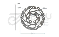 E-Scooter Bremsscheibe EWD003 160 mm 6H – Silber