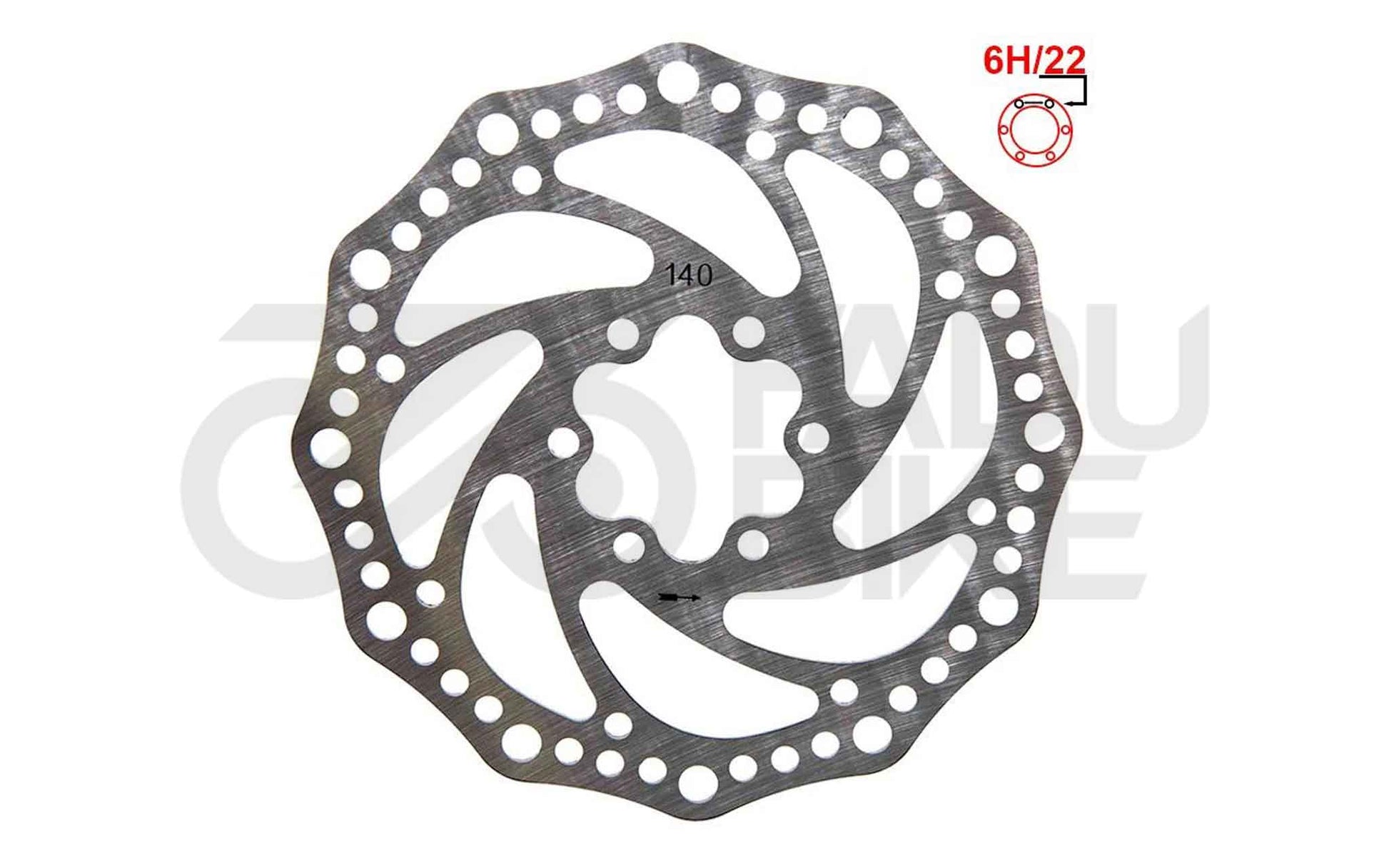 E-Scooter Bremsscheibe R6.1 180 mm 6H – Silber