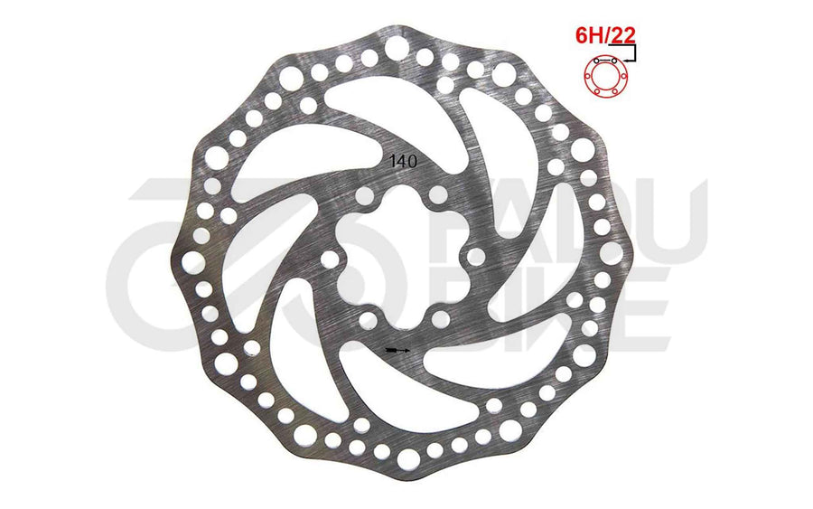 E-Scooter Bremsscheibe R6.1 180 mm 6H – Silber