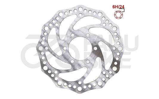 E-Scooter Bremsscheibe R6.2 140 mm 6H (48 mm Lochabstand) – Silber