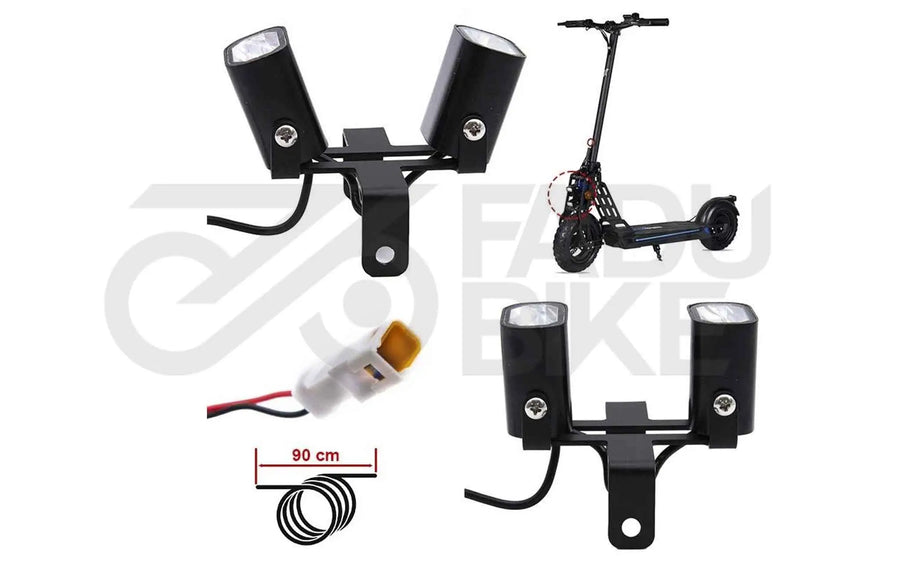 E-Scooter Doppelscheinwerfer vorne 12–72V für Ecoxtrem Bison / Bogist M6 / B-mov Freestyle 5