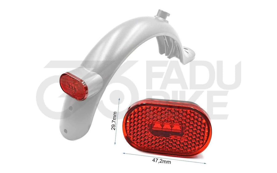 E-Scooter Rücklicht für Schutzblech 5–12V Xiaomi 1S / Essential / Pro2 / Mi3 