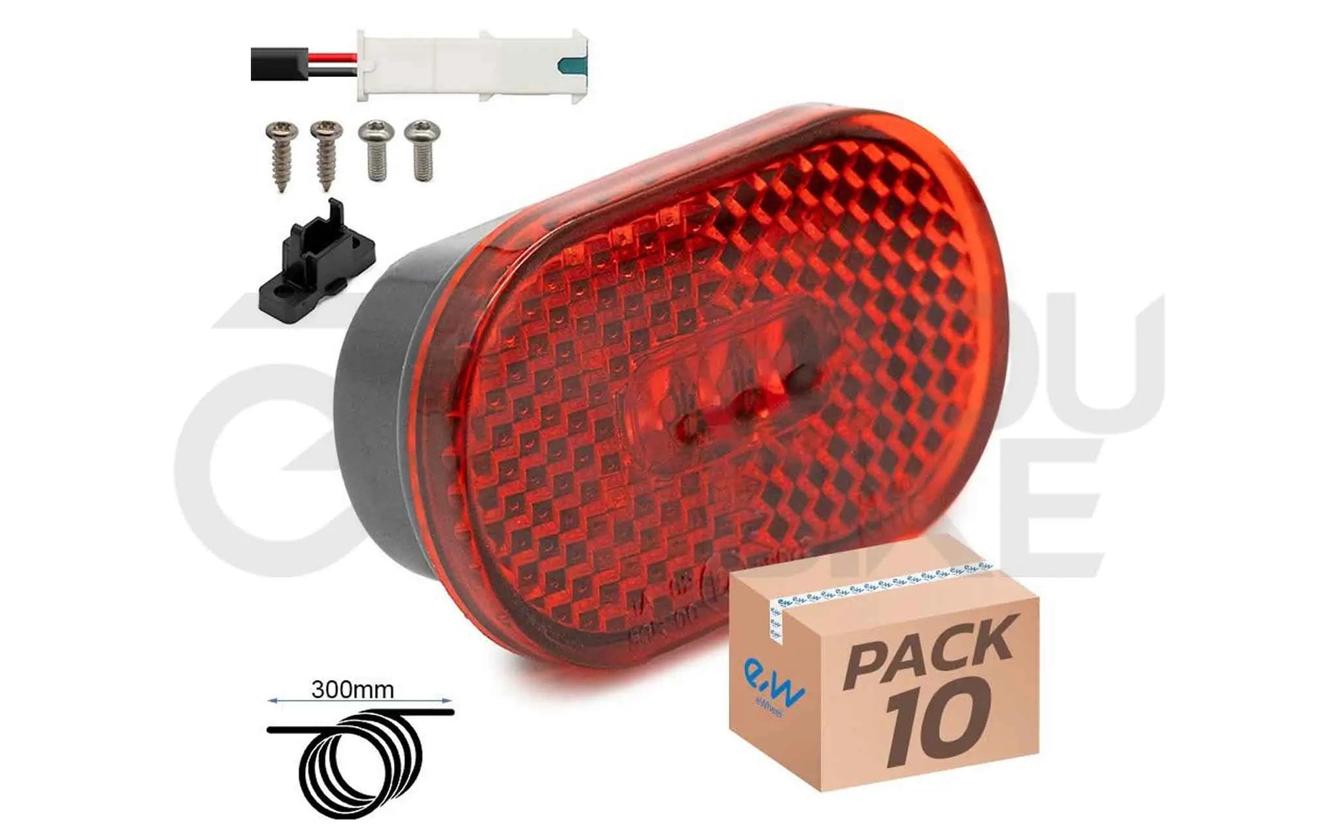 E-Scooter Rücklicht für Schutzblech 5–12V – Xiaomi 1S / Essential / Pro2 / Mi3 (10er-Set)