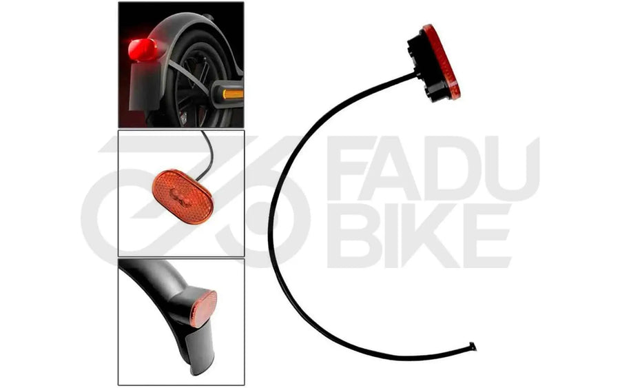 E-Scooter Rücklicht für Schutzblech 5–12V – Xiaomi 1S / Essential / Pro2 / Mi3 