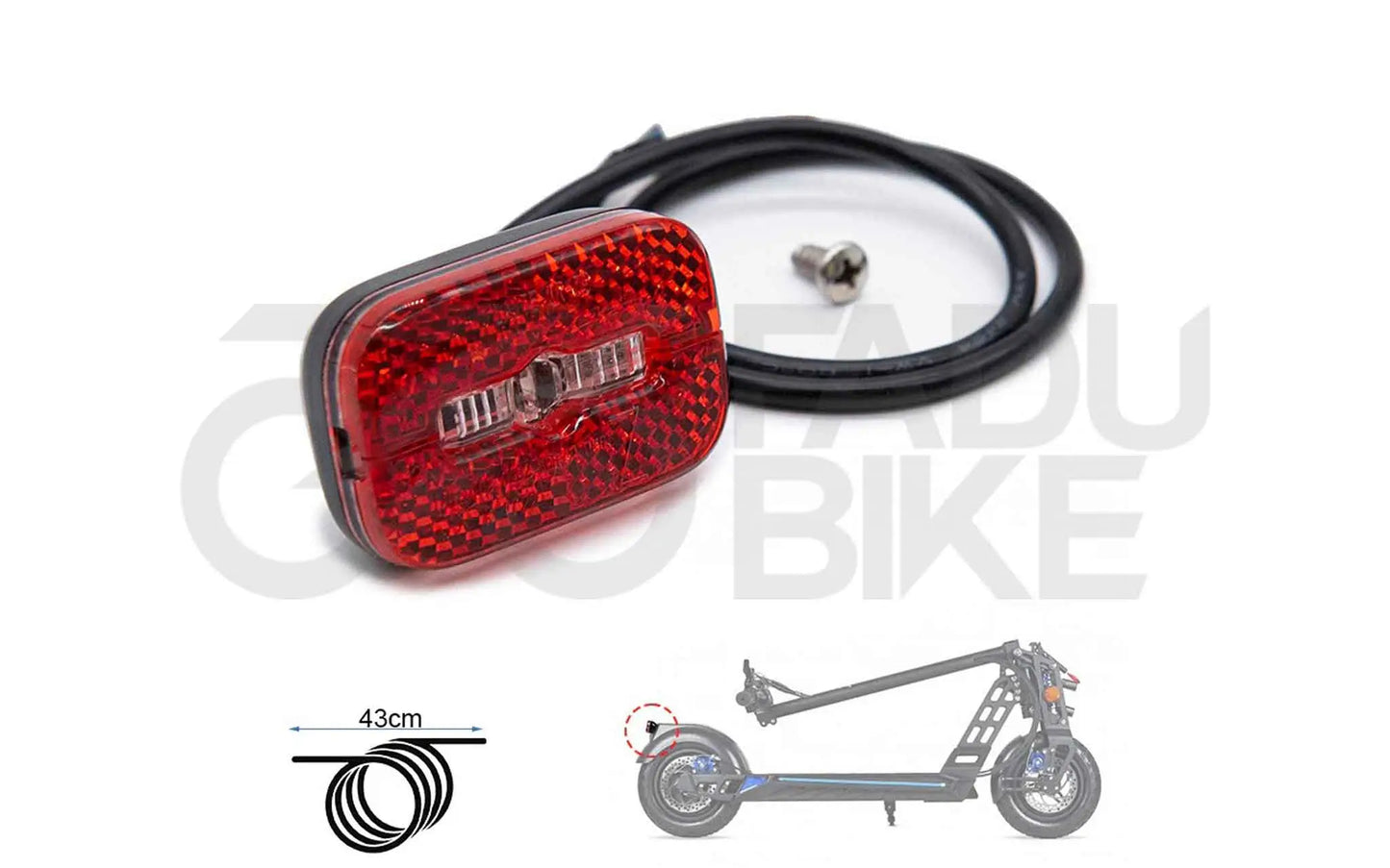 E-Scooter Rücklicht für Schutzblech 5–72V – Ecoxtrem & kompatible Modelle