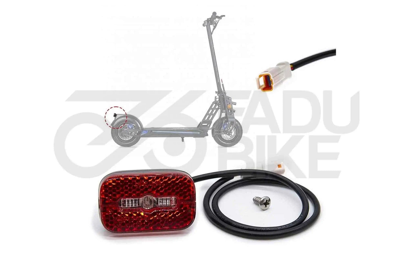E-Scooter Rücklicht für Schutzblech 5–72V – Ecoxtrem & kompatible Modelle