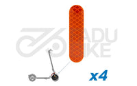 E-Scooter Reflektierender Aufkleber Orange für Ninebot F- und D-Serie Gabel
