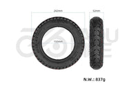 E-Scooter Reifen 10×2.6-6.1 Tubeless Offroad Schwarz