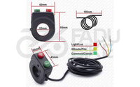 E-Scooter Schalter Licht/Hupe 2F mit SM Stecker