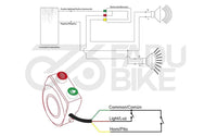 E-Scooter Schalter Licht/Hupe 2F mit SM Stecker
