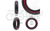 E-Scooter Vollgummireifen 8.5x2-6.1/B34 Schwarz-Rot – Extra Soft