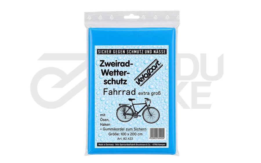Fahrrad Abdeckplane Velo-Sport 100 × 200 cm Blau – Wetterschutz Extra Groß
