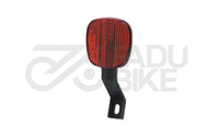 Fahrrad Rückstrahler Herrmans 50x50 mm mit Halter für V-Brake Rot