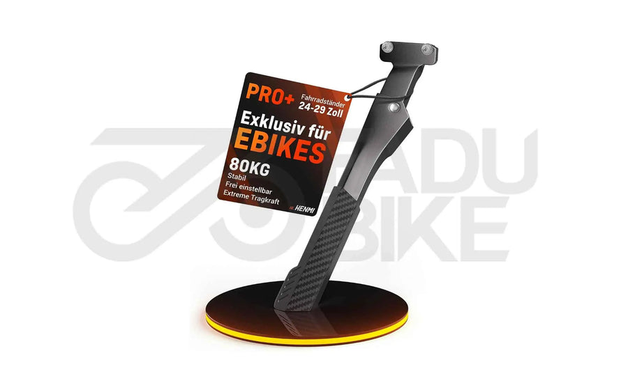 Fahrrad Seitenständer HENMI PRO+ 24–29 Zoll 40 mm Lochabstand bis 80 kg Schwarz