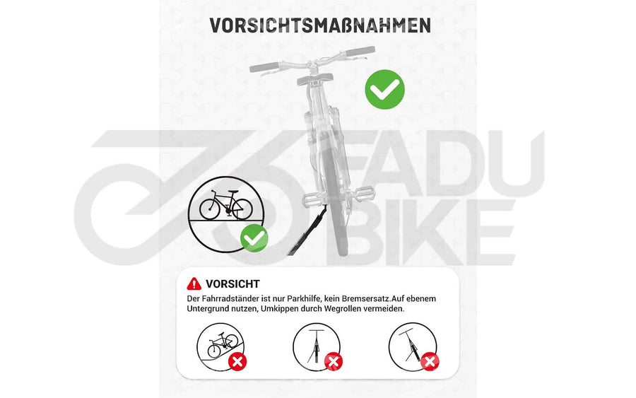 Fahrrad Seitenständer HENMI PRO+ 24–29 Zoll 40 mm Lochabstand bis 80 kg Schwarz