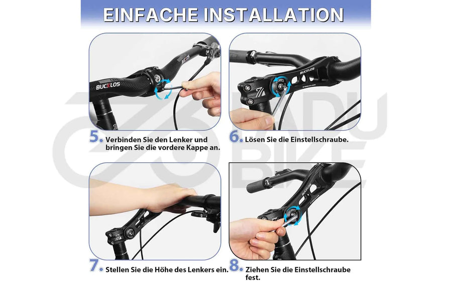 Fahrrad Vorbau AEYINO verstellbar 31,8 mm / 110 mm ±80° Aluminium