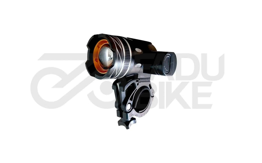 LED Frontlicht USB-aufladbar mit Lenkerhalterung Schwarz