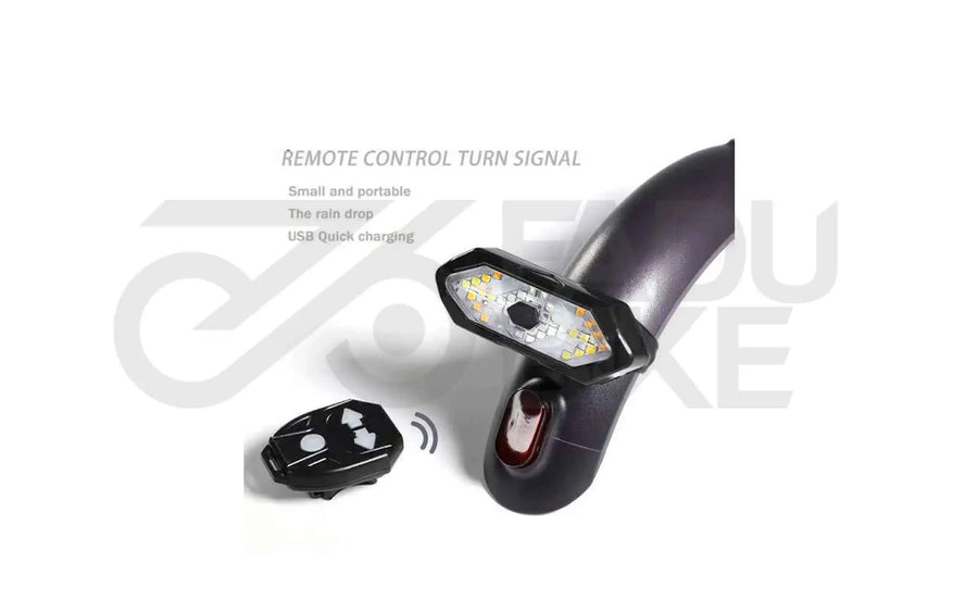 LED Rücklicht mit Blinker und kabelloser Fernbedienung für Fahrrad & E-Scooter