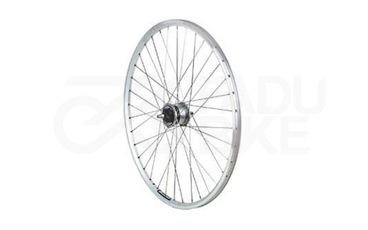 Fahrrad Laufrad vo. 28" Nabendyn. Silb