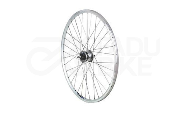 Fahrrad Laufrad vo. 28" Nabendyn. Silb