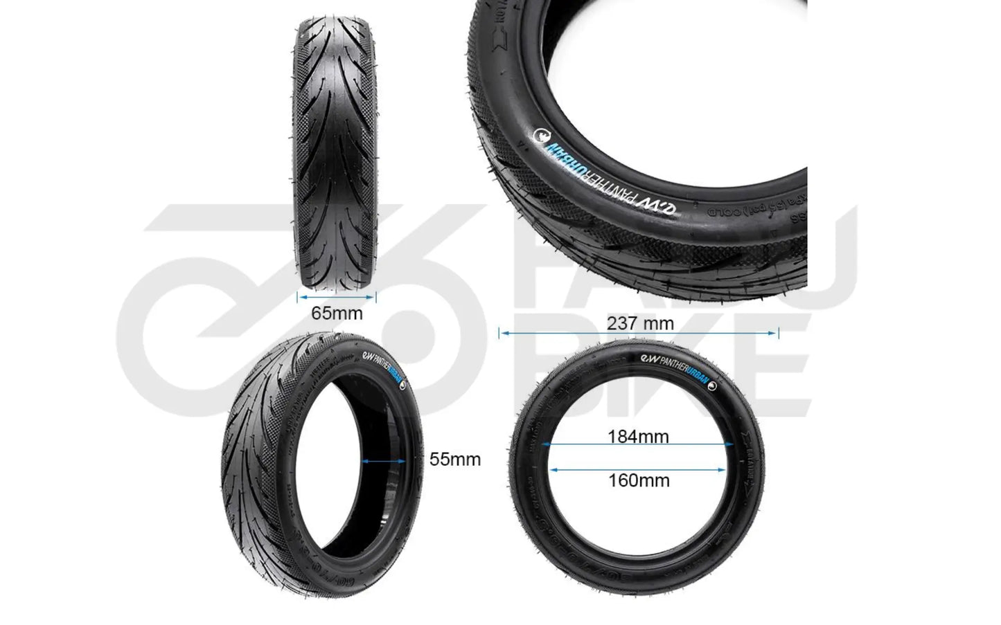 Pantherurban Schlauchloser Reifen 60/70-6,5 – mit Gel & Grip