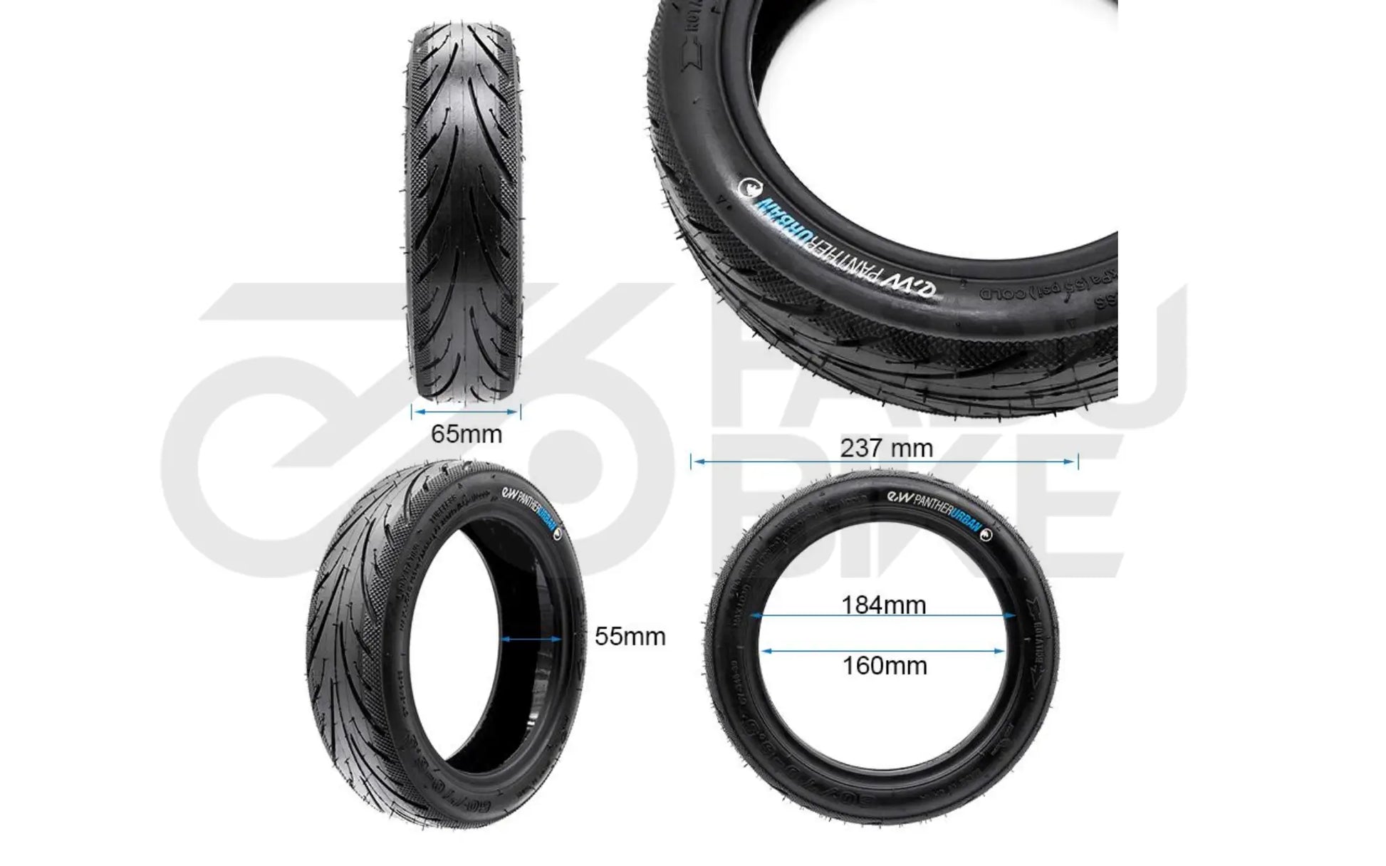Pantherurban Schlauchloser Reifen 60/70-6,5 – mit Gel & Grip