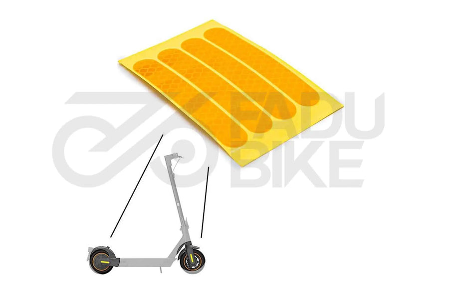 Reflektierender Aufkleber Gelb für Ninebot Max G30