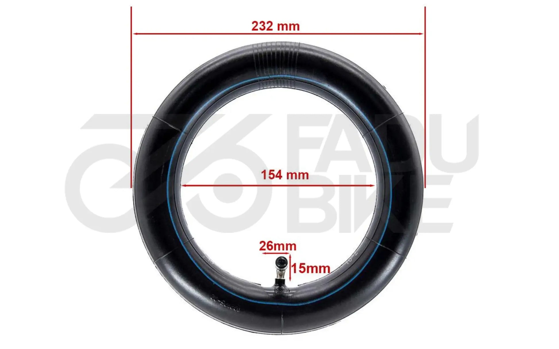 Schlauch 10x2 mit abgewinkeltem Ventil (90°) – Robust für E-Scooter & Bikes
