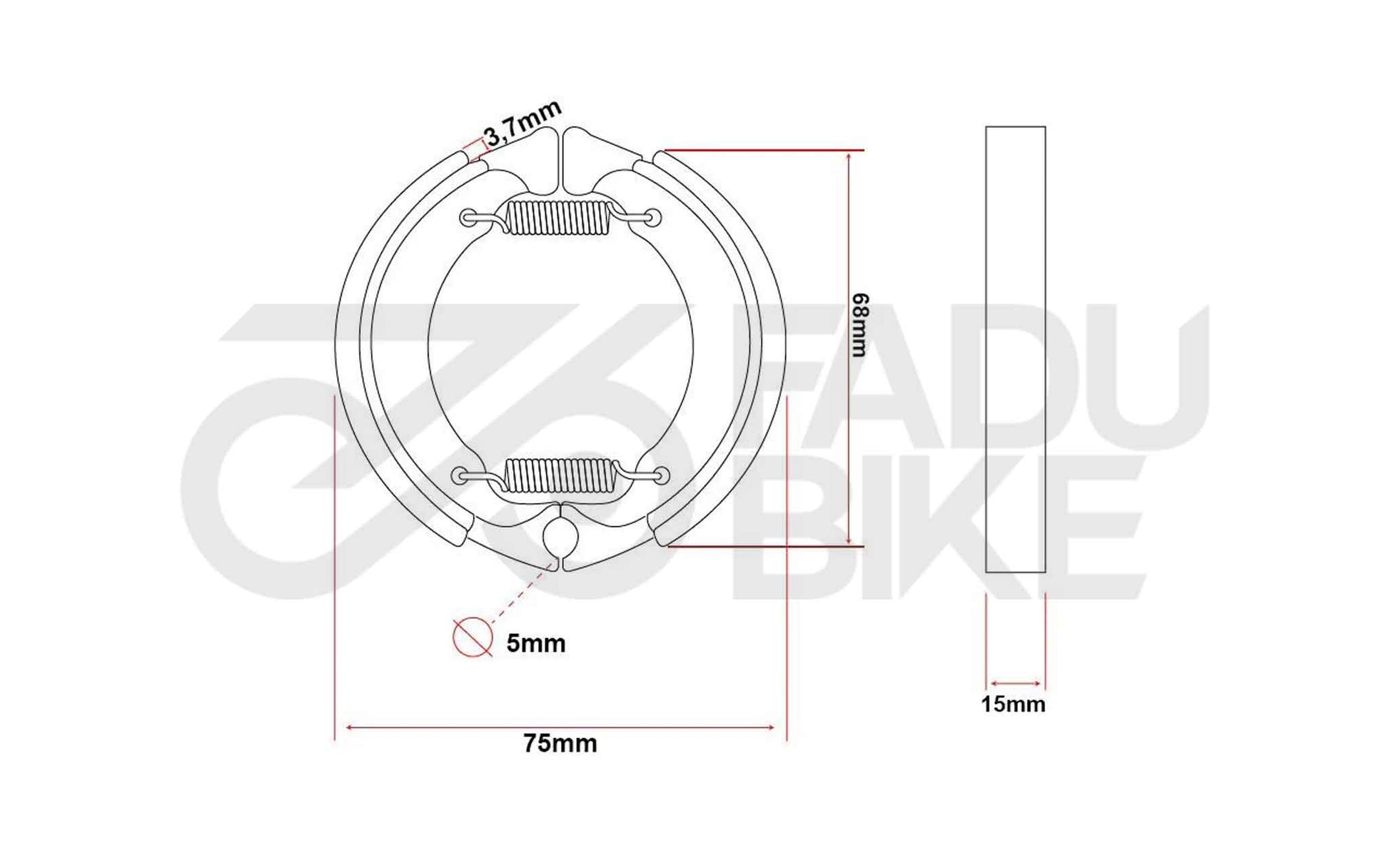 Trommelbremsbelag für Mi3 Lite, Mi4 Lite & Motus Scooty 10