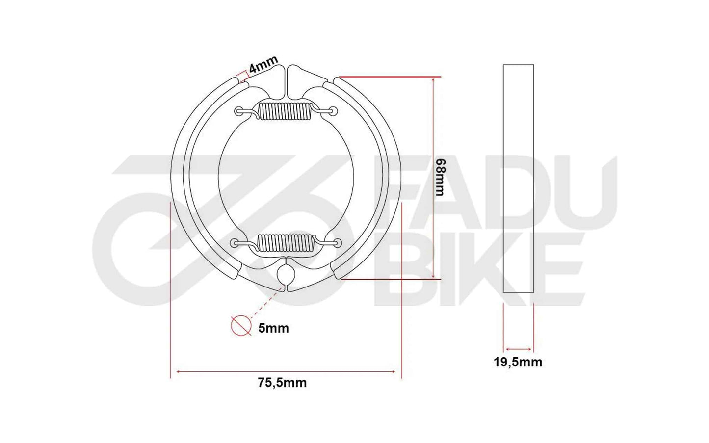 Trommelbremsbelag für Ninebot Serie D & G30