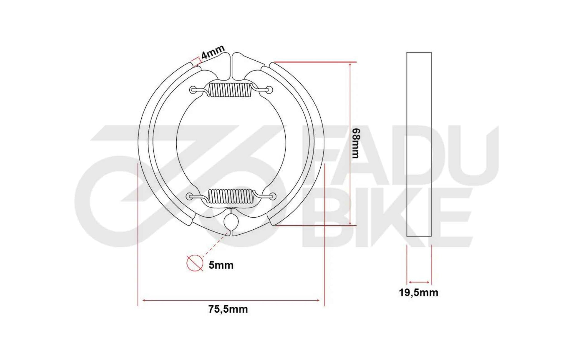 Trommelbremsbelag für Ninebot Serie D & G30