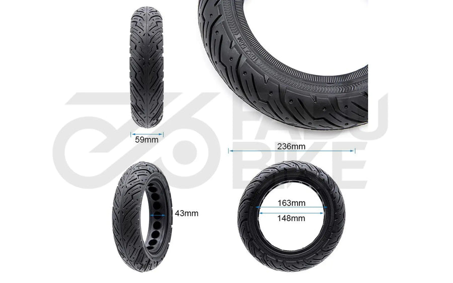 Vollgummireifen 10×2.5 (6.5, B43) – pannenfreie Performance für E-Scooter