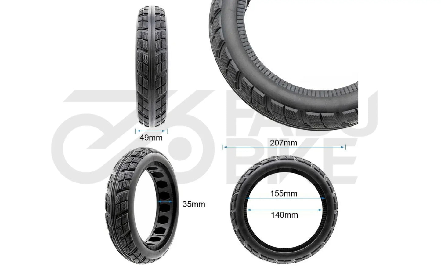 YZS Vollgummireifen 8,5 × 2 (6,1 B34) – pannenfrei & komfortabel für E-Scooter