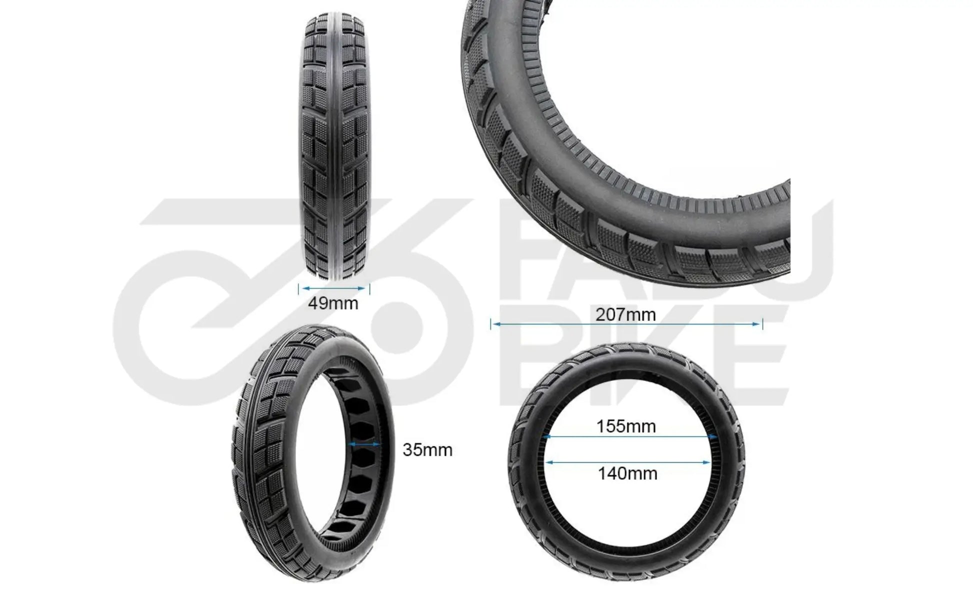 YZS Vollgummireifen 8,5 × 2 (6,1 B34) – pannenfrei & komfortabel für E-Scooter